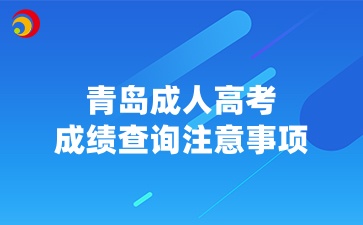 2024年青島成人高考成績(jī)查詢注意事項(xiàng)